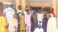 *  Group photograph of participants at the one-day validation meeting of the policy brief on full implementation of the National Health Insurance Authority Act in Sokoto state.