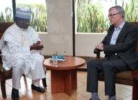 * L-R:  Dr. Bashir Gwandu, Executive Vice Chairman/CEO, National Agency for Science and Engineering Infrastructure (NASENI) and Czech Republic Ambassador to Nigeria, His Excellency Zdeněk Krejčí when the former paid the Ambassador a courtesy visit on Friday 19th August, 2023 in Abuja.