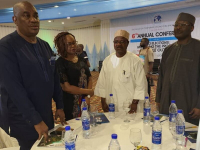 *  R-L:  Professor Mahmoud Yakubu, INEC Chairman; Dr Umar Ardo; founder, Centre for Alternative Policy Perspectives and Strategy (CAPPS); Dr (Mrs) Chichi Aniagolu-Okoye, Regional Director, Ford Foundation (West Africa) and Dr Solomon Arase, former Inspector General of Police, at the 2022 6th Annual Conference of the Guild of Corporate Online Publishers of Nigeria (GOCOP) in Lagos on Thursday, October 6, 2022.