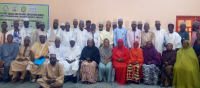 *  Group photograph of stakeholders at the two year work plan for the validation of Almajiri and Out-of-School Adolescent Girls in Sokoto, on Friday. Photo By: Ankeli Emmanuel.