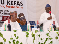 *  Taraba Gov, Dr Agbu Kefas, addressing Taraba Indigenes in diaspora.