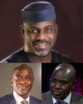 Senator Liyel Imoke (top), Dr Amina Maida, the Executive Vice Chairman, Nigerian Communications Commission, NCC (left) and Retired General  Tukur Yusuf Buratai, former Chief of Army Staff (right). 
