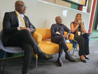 Governor Alex Otti (middle) at Cambridge University, United Kingdom